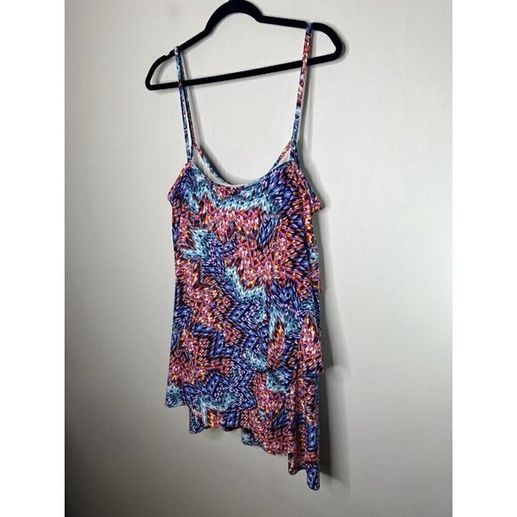 Jamaica Bay Swim Dress Blue Geometric Print Swimwear Women's Size 18W - Picture 10 of 14